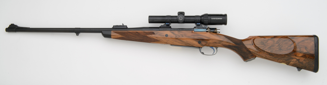 375 right handed custom rifle with turkish walnut stock