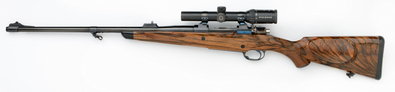  375 custom rifle with turkish walnut