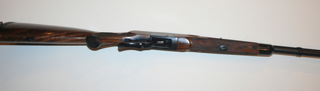  ruger #1 restocked bottom view with skeleton grip cap
