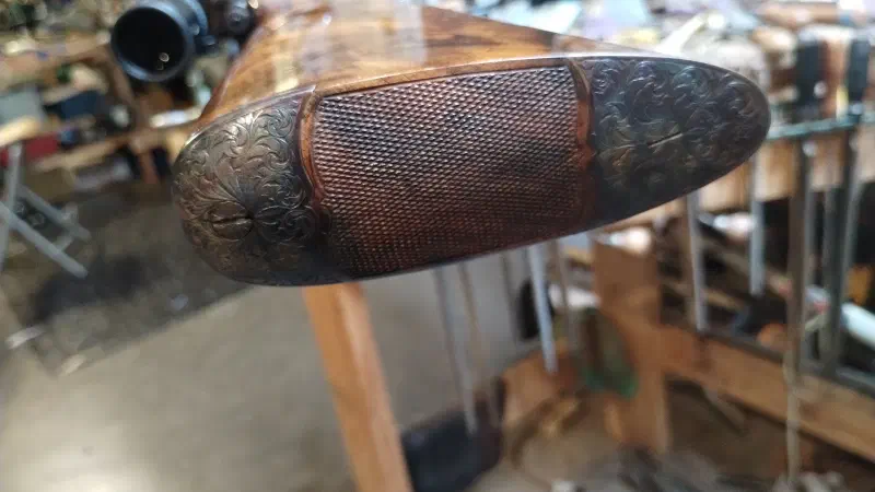 30.06 Custom Rifle Color Cased and Engraved Heal and Toe