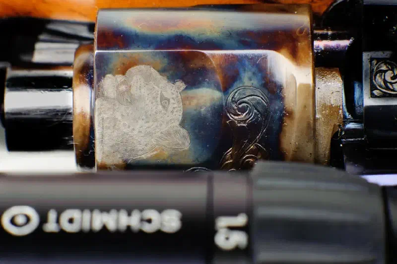 Todd Ramirez 30.06 Leopard & Plains Game Rifle with Engraved and Color Cased Shroud