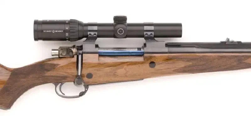Todd Ramirez Mauser Square Bridged 416 Premium Rifle with Color Cased Shroud and Checkered Bolt Handle