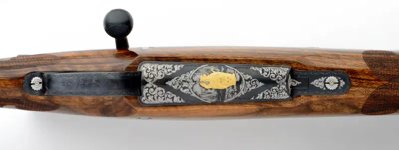 Todd Ramirez 375 Premium Rifle with Floor Plate Engraving Gold Lion