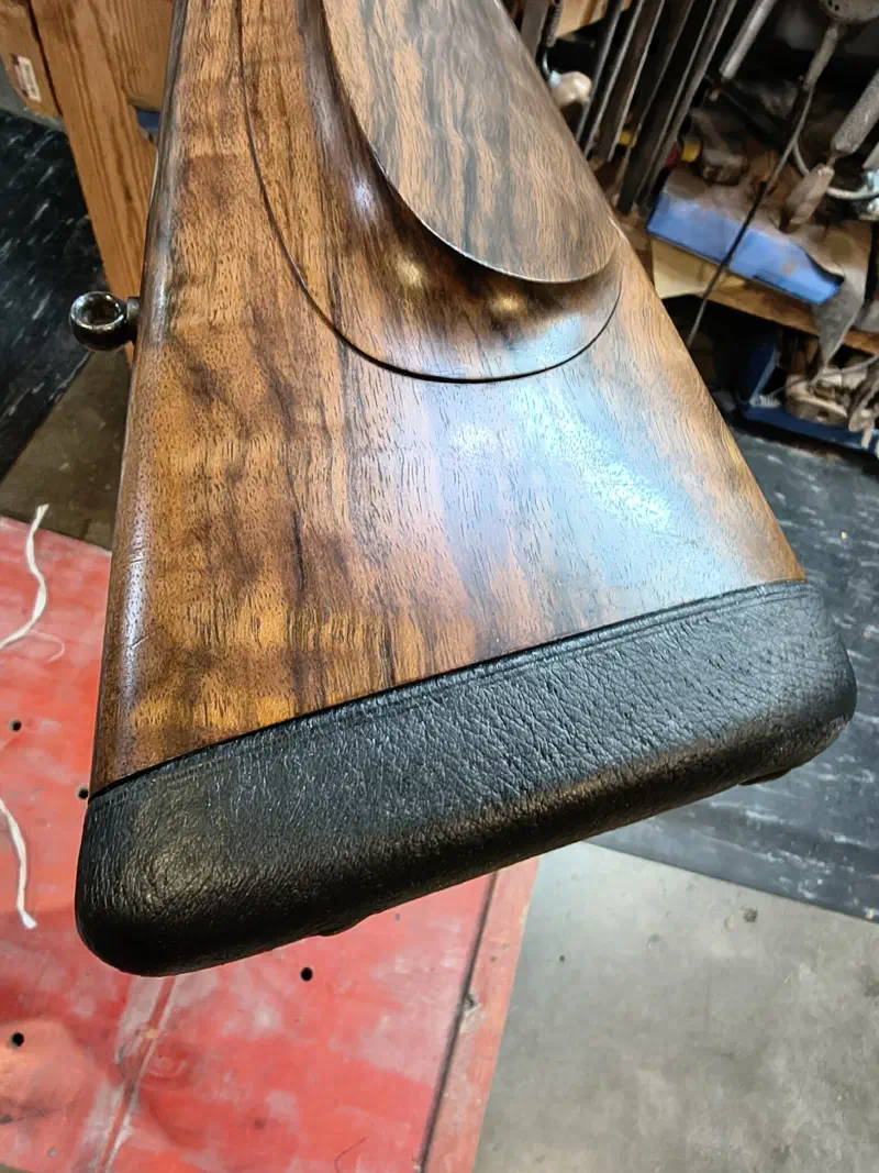 black leather wrapped pad