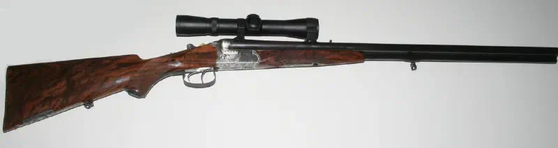 Restored Anschütz, 1927 Drilling 16 ga. and 8 x 57 cal.