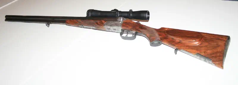 Restored Anschütz, 1927 Drilling 16 ga. and 8 x 57 cal.