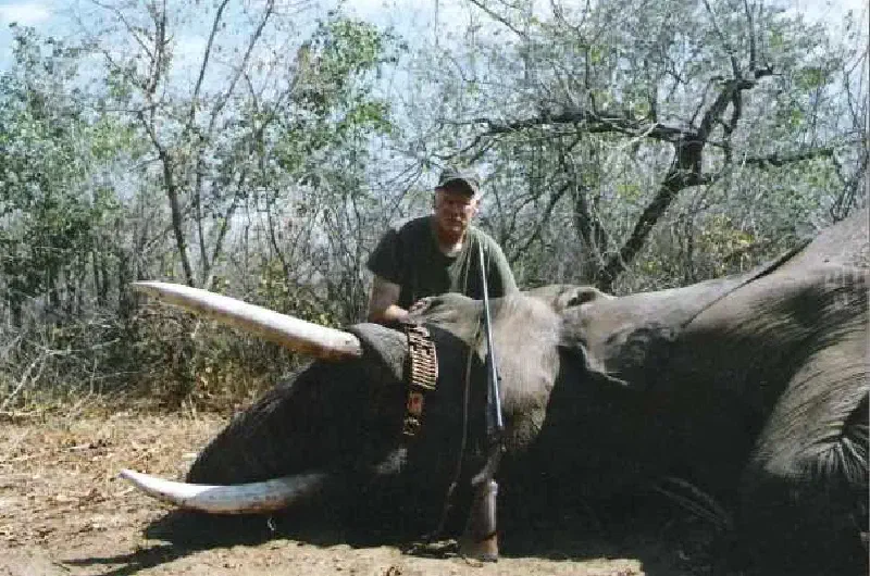 Trophy shot with 470 Rigby